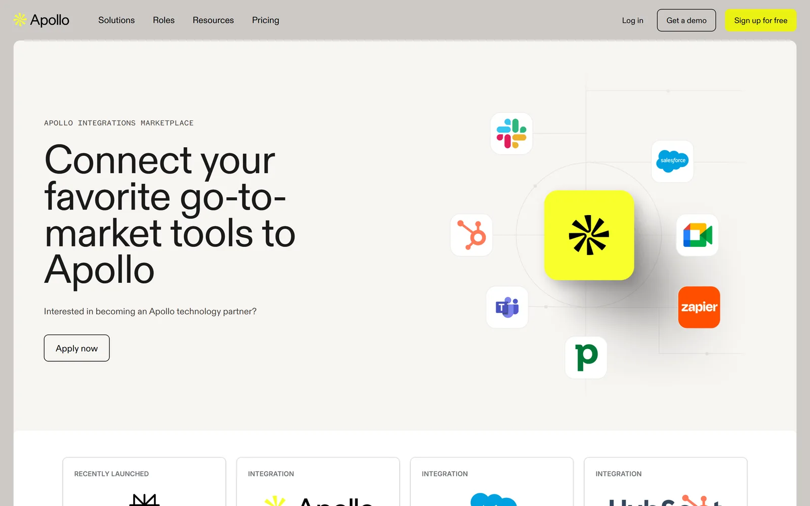 Apollo.io Integrations Directory screenshot