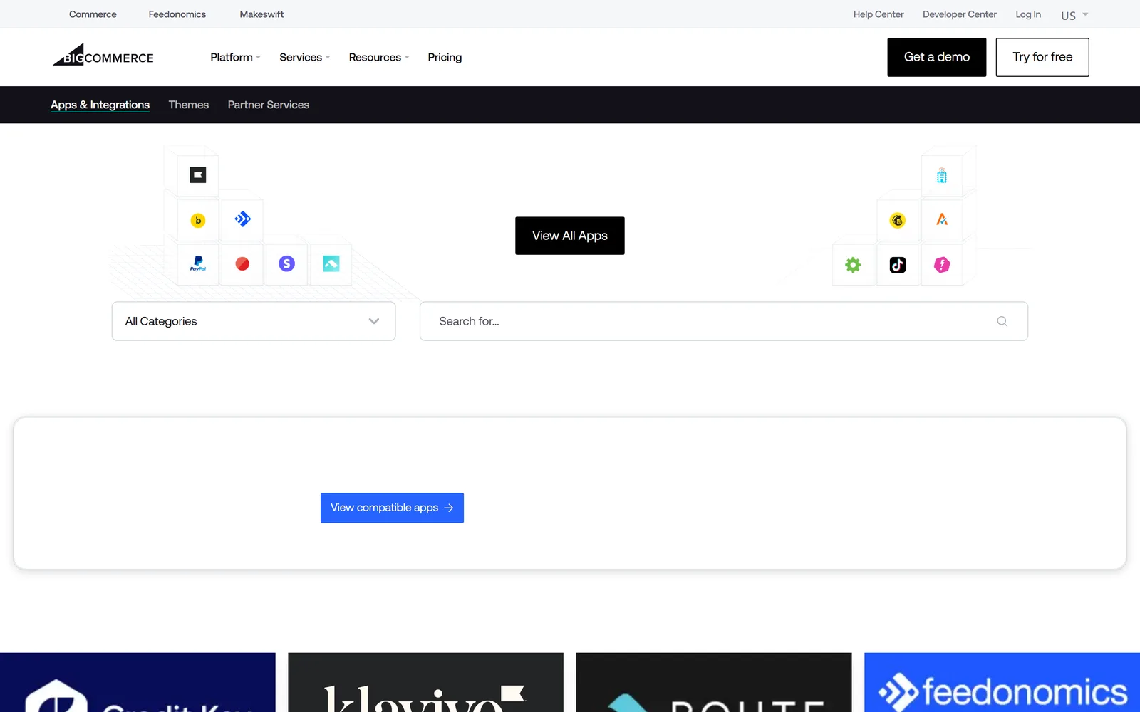 BigCommerce App Marketplace screenshot