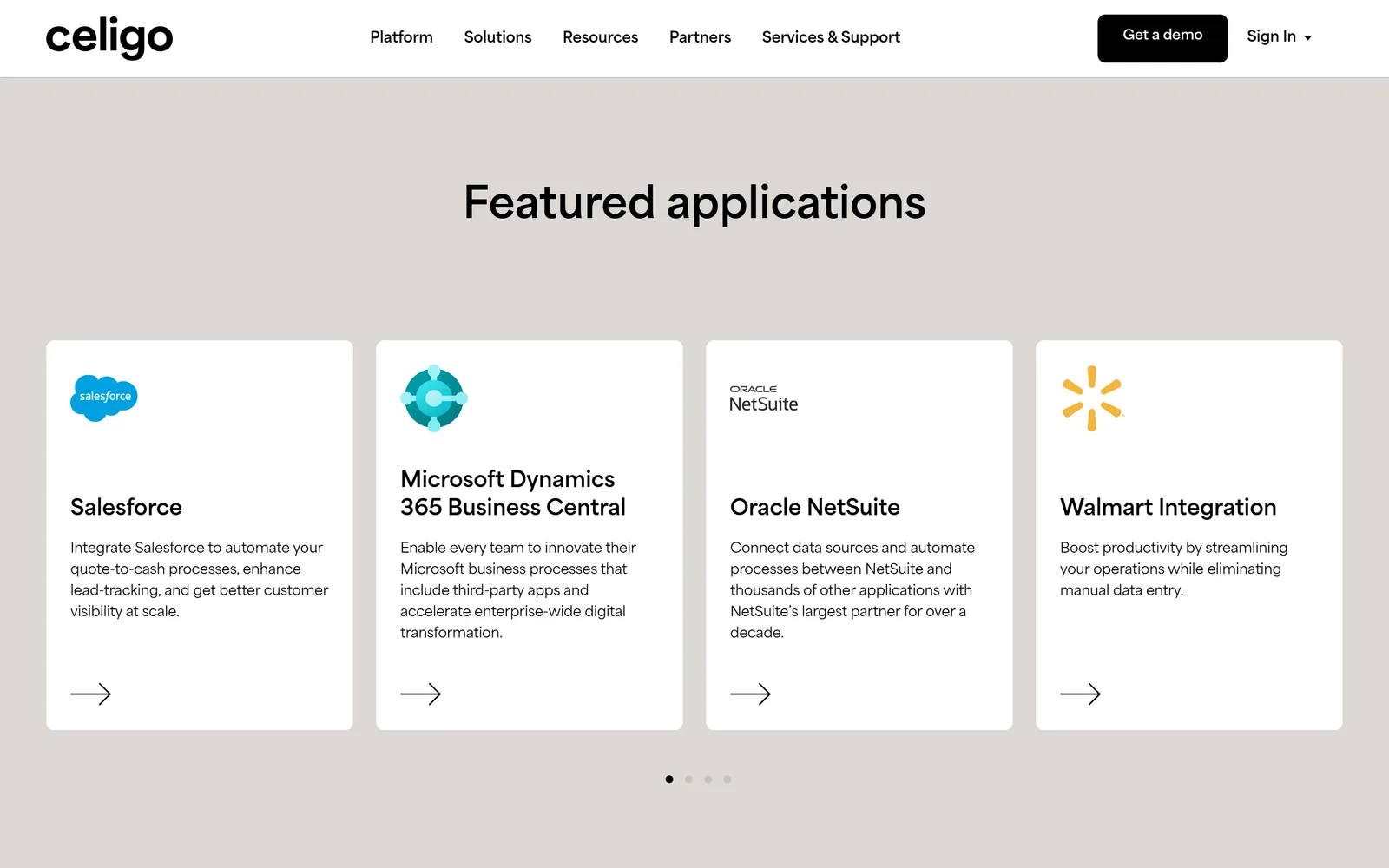 Celigo Integrations screenshot