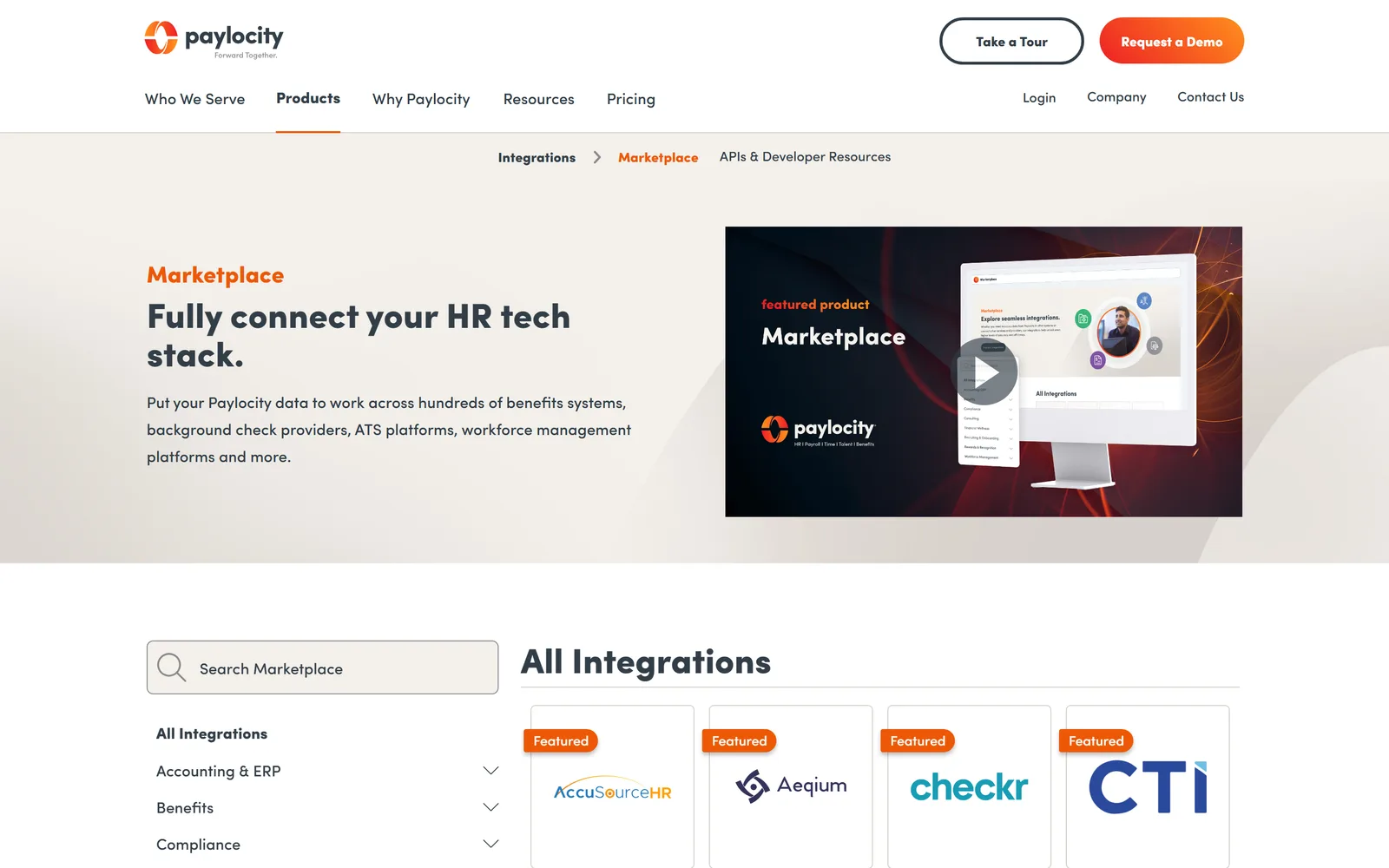 Paylocity Marketplace screenshot