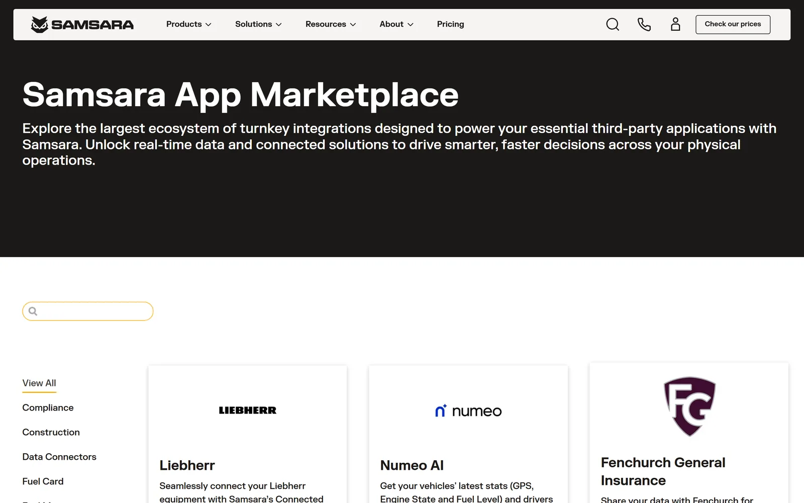 Samsara Marketplace screenshot
